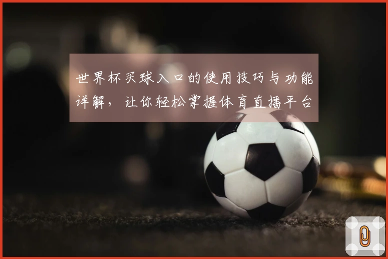 世界杯买球入口的使用技巧与功能详解，让你轻松掌握体育直播平台的优势